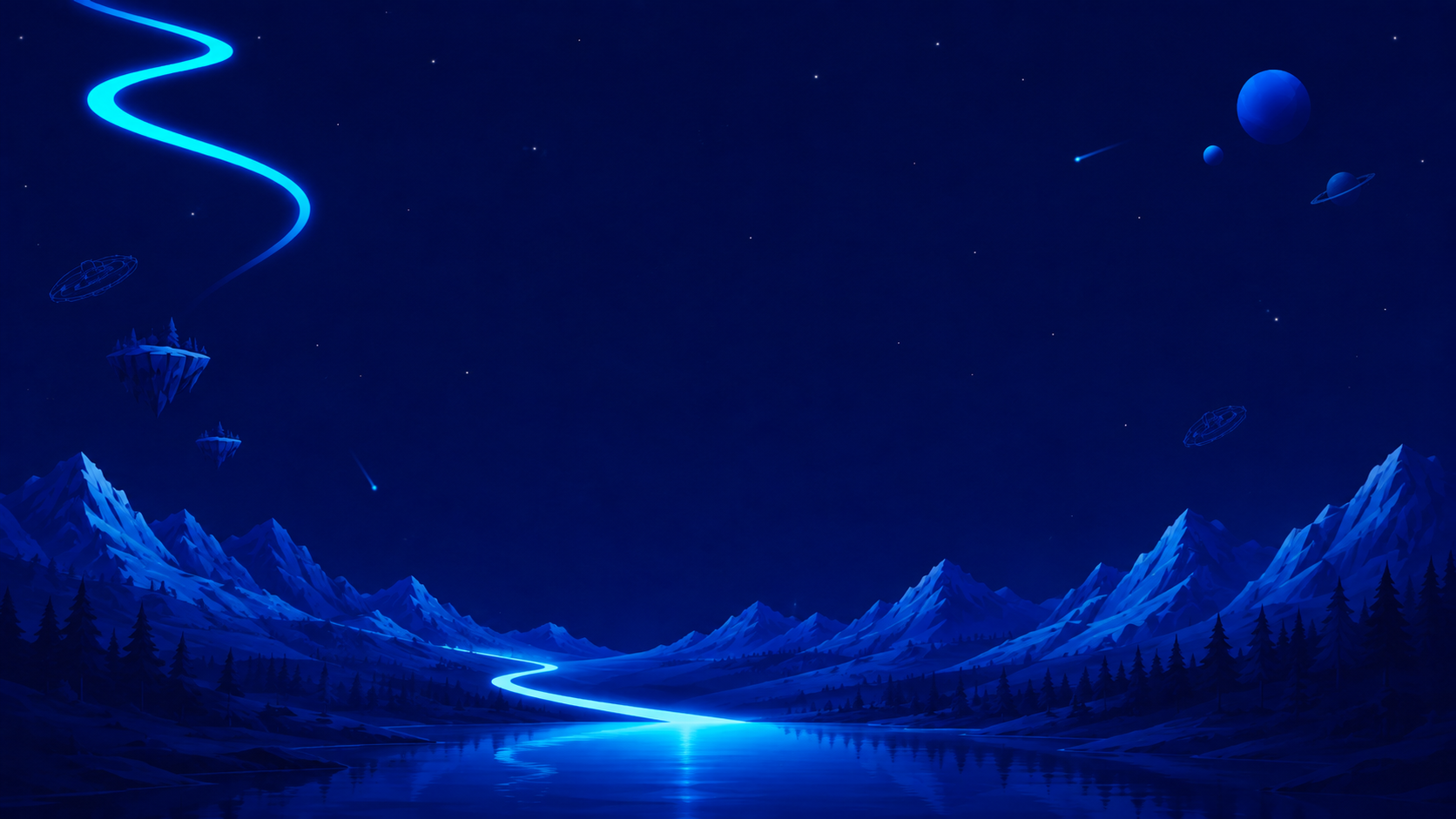 Luminous path reaching a calm galaxy horizon